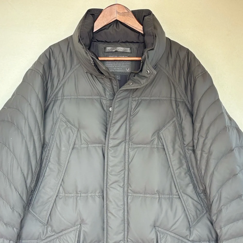 ANDREW MARC x RICHARD CHAI Down Puffer Coat Jacket Black Waterproof NEW Men's XL
